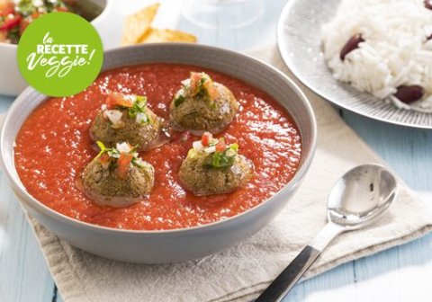 Recette : Boulettes veggie sauce tomate - EpiSaveurs